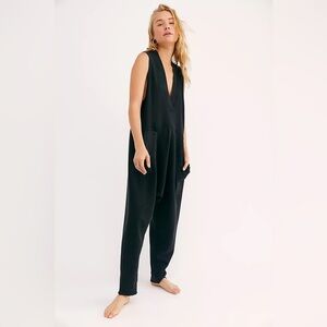 free people what’s up relaxed oversized baggy 100% cotton knit jumpsuit
